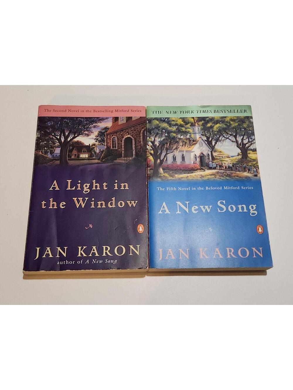 Mitford Series 2 Books A Light in the Window and A New Song by Jan Karon